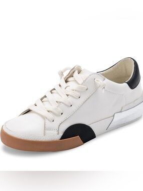 Dolce Vita White and Black Leather Sneakers